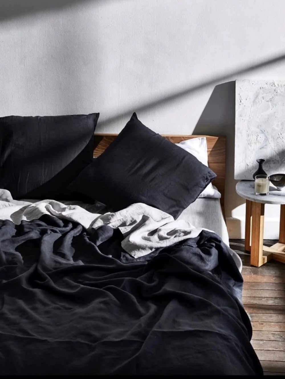 Bed Threads 100% Flax Linen Fog Bedding Set TWIN XL Duvet Sheet Pillowcases